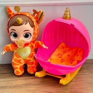 Zuru BABYCORN Suprise Series 1 GIRAFFE Riley Bowie Toy Doll Rocker Accessories
